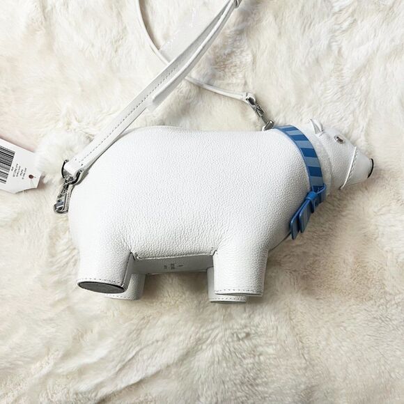 Kate Spade New York Arctic Friends Polar Bear Crossbody Leather Bag NWT - Picture 5 of 15